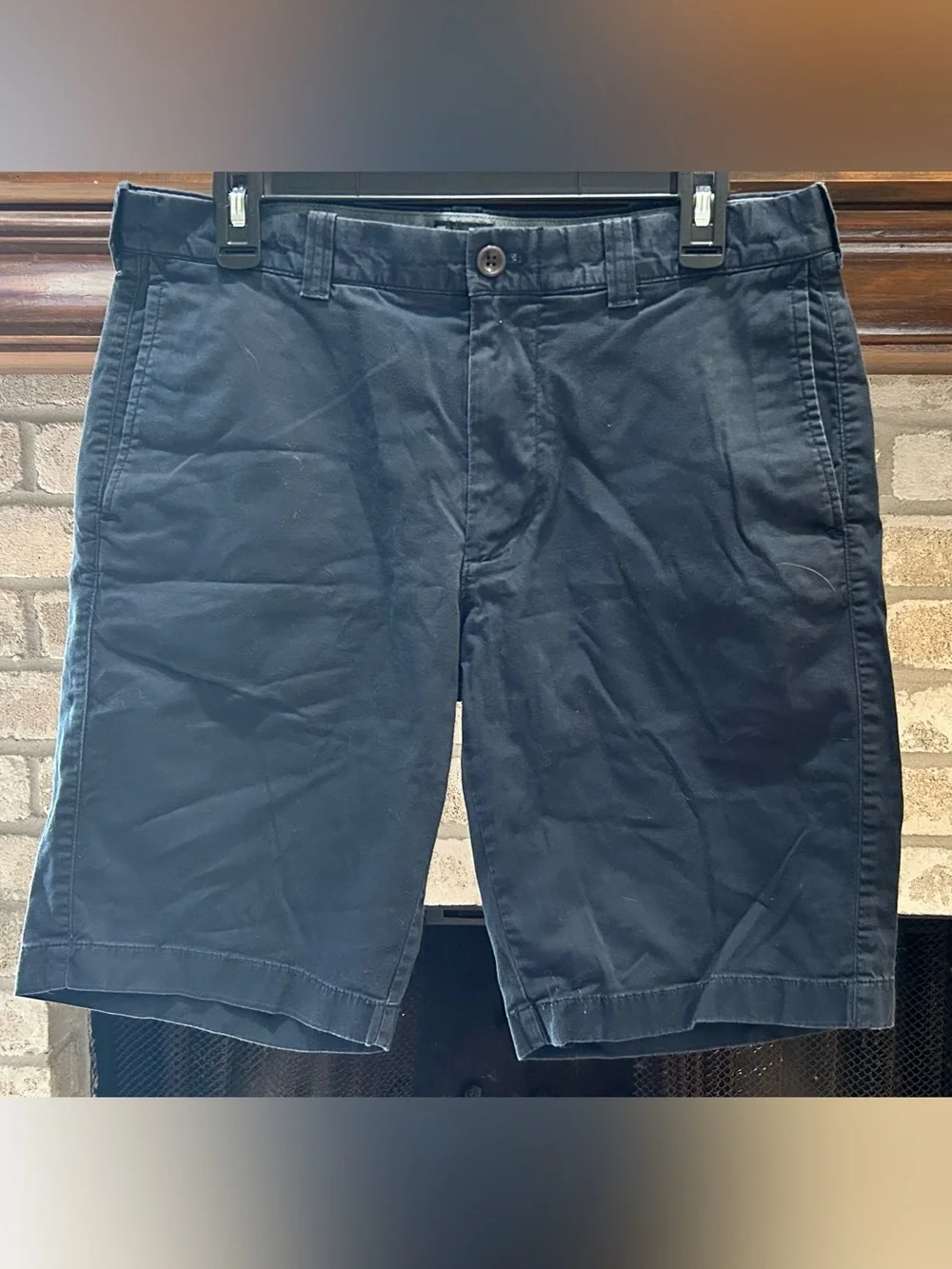 J. Crew Navy Flat-Front Chino Shorts EUC
